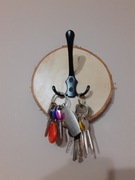 Wieszak naturalny Loft na klucze ubrania. 