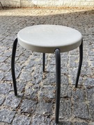 Taboret  biały wysokość 45 cm średnica 31