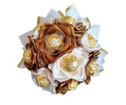 Słodki bukiet z pralin  Ferrero Rocher prezent na Urodziny, Komunię