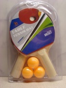 Zestaw Rakietek do Ping Ponga | 2 Paletki + 3 Piłeczki | Trening i Gra