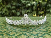 ślubna opaska / korona / tiara / diadem - kryształ