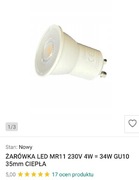 Żarówka led GU10 MR11 35 mm