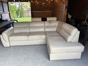 Narożnik skórzany  z funkcją spania