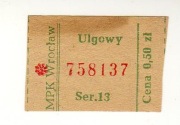 MPK Wrocław - bilet ulgowy 0,50 zł - Krab