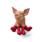 Figura Dekoracja Świnka w Kaloszach