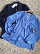 Koszula oversize luźna v neck serek przewiewna zwiewna casual elegancka