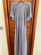 Sukienka suknia maxi Asos cekiny tiul fioletowa rozmiar 38 M