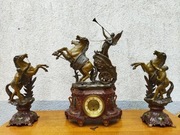 Kominkowy Zegar francuski z cynkalu 7321150