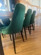 HOMLA krzesła 6szt welurowe zieleń