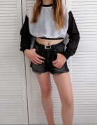 Bluzka top długi rękaw siateczka 11 lat +