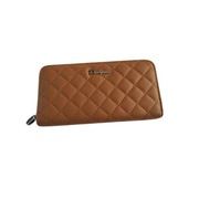 Brązowy pikowany portfel DAVID JONES 