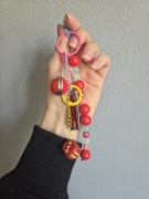 Brelok do kluczy zawieszka do torby styl lat 90 unikat bag charms vintage