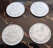 Moneta 20gr z 1965 PRL