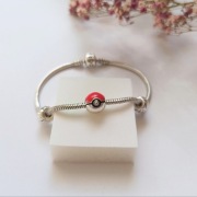 Charms do bransoletki pokeball pokemon pokeboll zawieszka srebrna czerwona