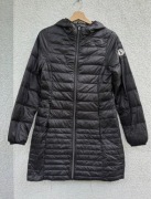 czarna kurtka, plaszcz puch damski cienki 100% pierze Harvey & Jones XSS36