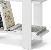 Vicco Basil, stojący regał na książki, biały, 51,8 x 70 cm
