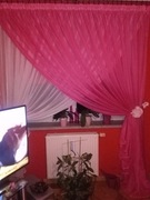 Firanka gotowa dwuwarstwowa woal 400/250 roz/biel