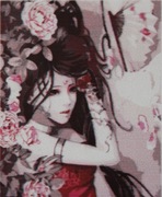 Malowanie po numerach 40x50 dziewczyna obraz na ramie