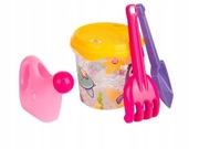 Zestaw plażowy 4 el.dla dzieci, grabki, konewka, CE, TUV, FSC, 18 miesięcy+