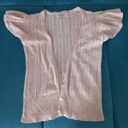 Bluzka ażurowa, sweterek zapinana na guziki rozm 40