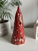 Ceramiczna choinka czerwona