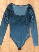 Welurowe body z długimi rękawami 