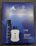 Zestaw kosmetyków Adidas Uefa champions league dezodorant woda po goleniu 