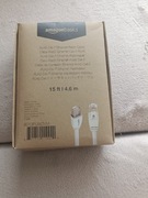 Kabel sieciowy 4.6 m złotymi złączka 