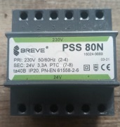 TRANSFORMATOR JEDNOFAZOWY PSS 80N 230/24V
