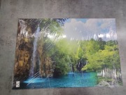 Obraz na płótnie Wodospad natura jezioro 105x70 cm