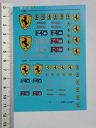 Kalkomania Ferrari 1/18 1/24 (Bburago, Maisto decals)
