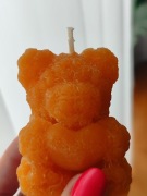 Świeca Wosk Pszczeli Podziękowanie Dla Gości Miś Komunia Prezent, Chrzest 