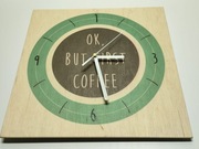 Zegar ścienny First coffee 30x30cm