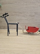 Renifery z saniami, metalowe