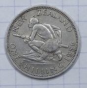 #1498 Nowa Zelandia 1 szyling 1956  rzadka 