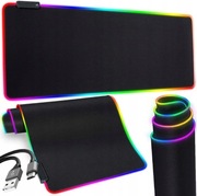 DUŻA GAMINGOWA PODKŁADKA POD MYSZKĘ RGB XXL PODŚWIETLANA LED MATA NA BIURKO