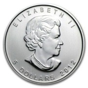 2012 - Liść klonu 1 uncja srebra 