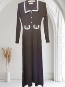 Sukienka prążek czekolada 