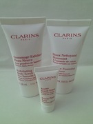 Clarins zestaw 3 szt- peeling, maseczka, emulsja  
