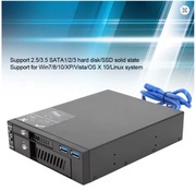 Olmaster zatoka 5,25" na 1x 3,5" i 1x 2,5" + 2xUSB3 - jak nowa