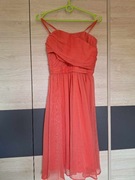Elegancka koktajlowa sukienka Top Secret r. 34 koralowa Sylwester wesele