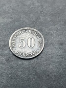 50 pfennig 1876 r. A Niemcy srebro ładne