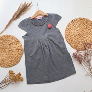 Sukienka szara 134 z kieszeniami wygodna miękka elastyczna rozkloszowana z 