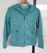 Crivit Bluza zapinana na ekspres z kapturem, turkusowa rozmiar XS, 34