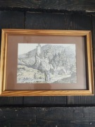 Stara reprodukcja Zamek Lauterstein Richter, Adrian Ludwig