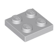 LEGO 2x3022 plate Light Bluish Gray 2x2 używane
