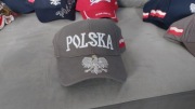 Czapka meczowa bejsbolowa z daszkiem kibica reprezentacji Polski