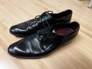 Recman skórzane buty eleganckie wizytowe skóra 40/ 41 28cm czarne