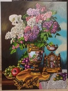 Kwiaty bzy obraz olejny