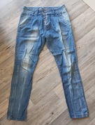 Rules by TRF jeansy styl used obniżony stan M/L 38
